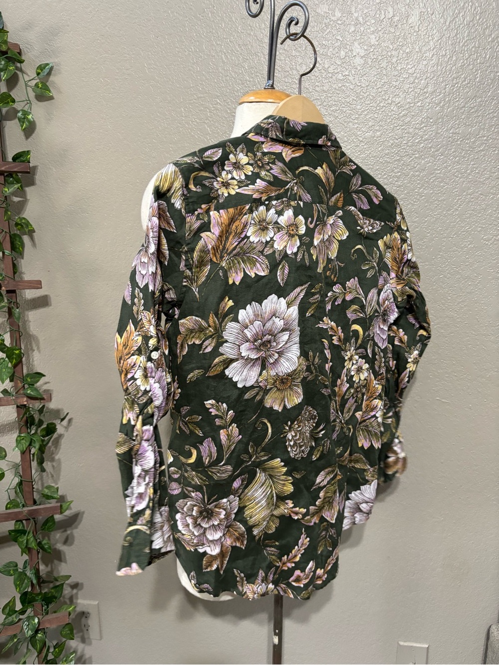 ▪️Ralph Lauren Relaxed Fit Floral Linen Shirt Sz S - Picture 9 of 12